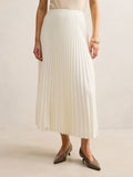 Yasmin Satin Pleated Skirt