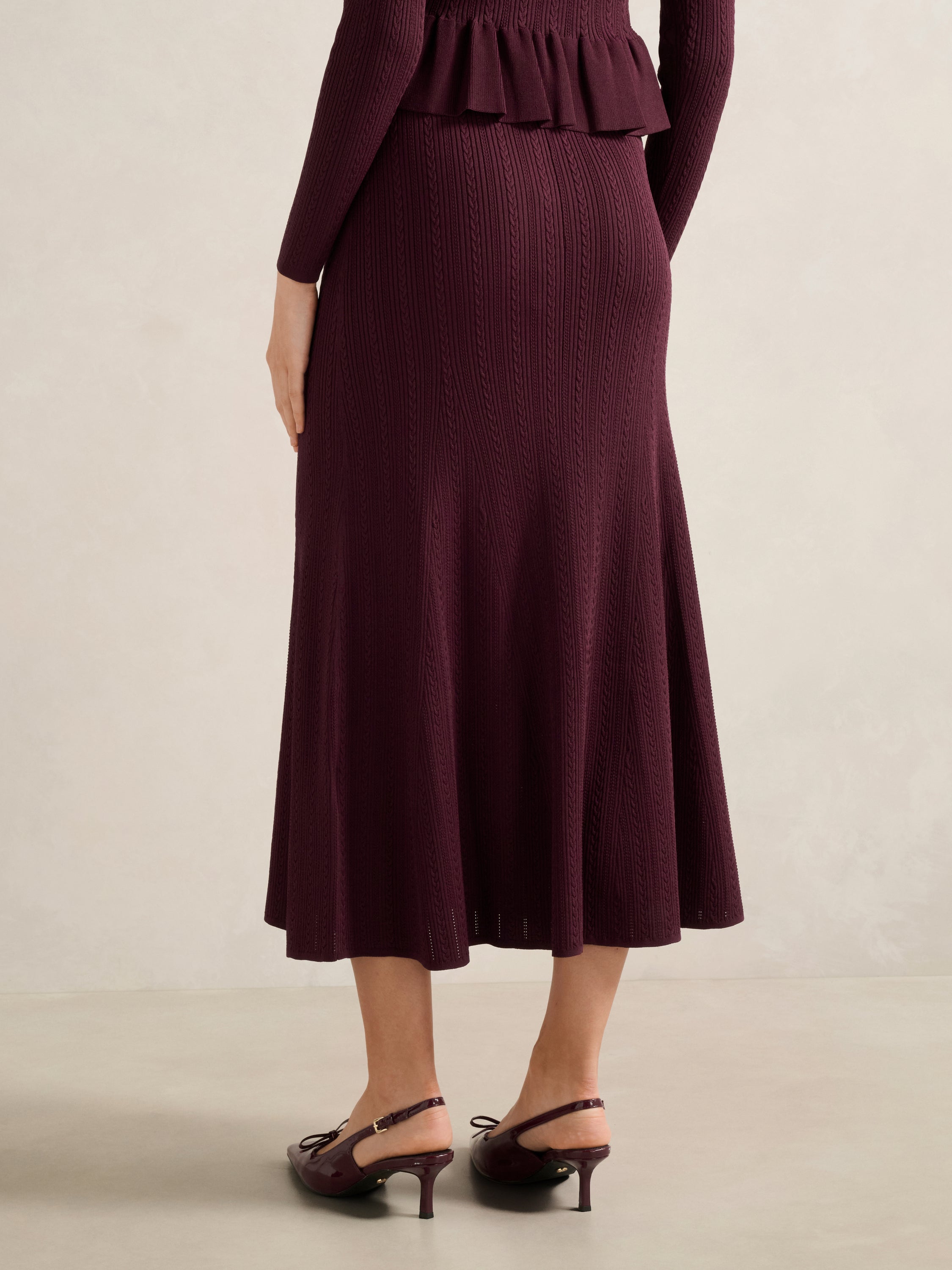 Lilia Godet Knit Midi Skirt