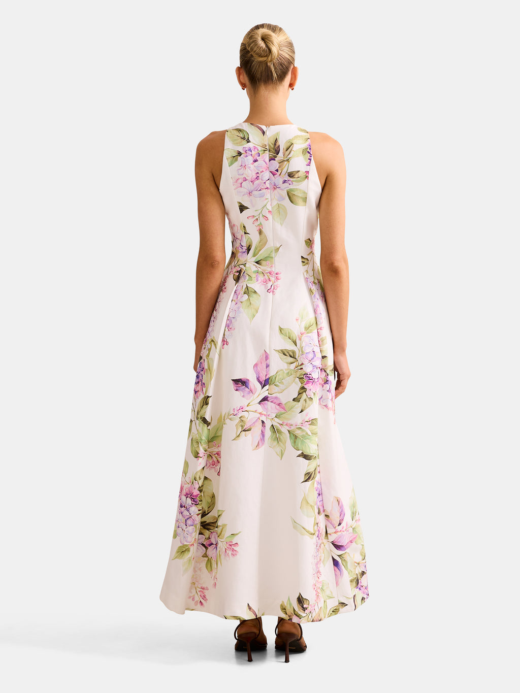 Sophia High Neck Printed Midi Dress