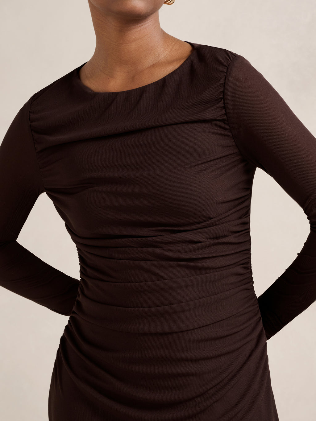 Brittany Petite Mesh Midi Dress