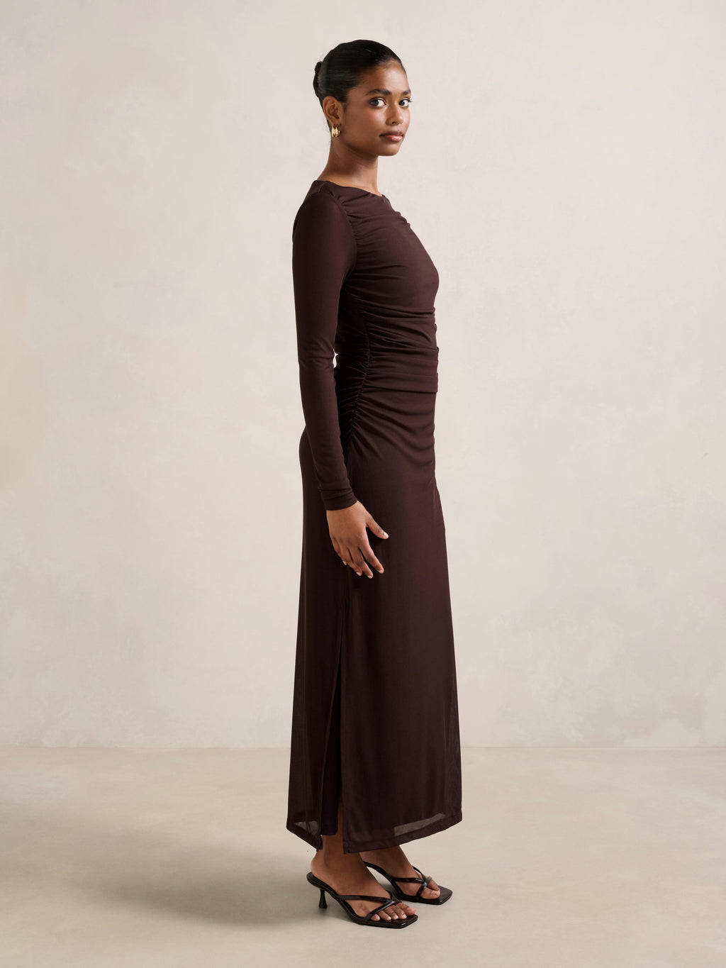 Brittany Petite Mesh Midi Dress