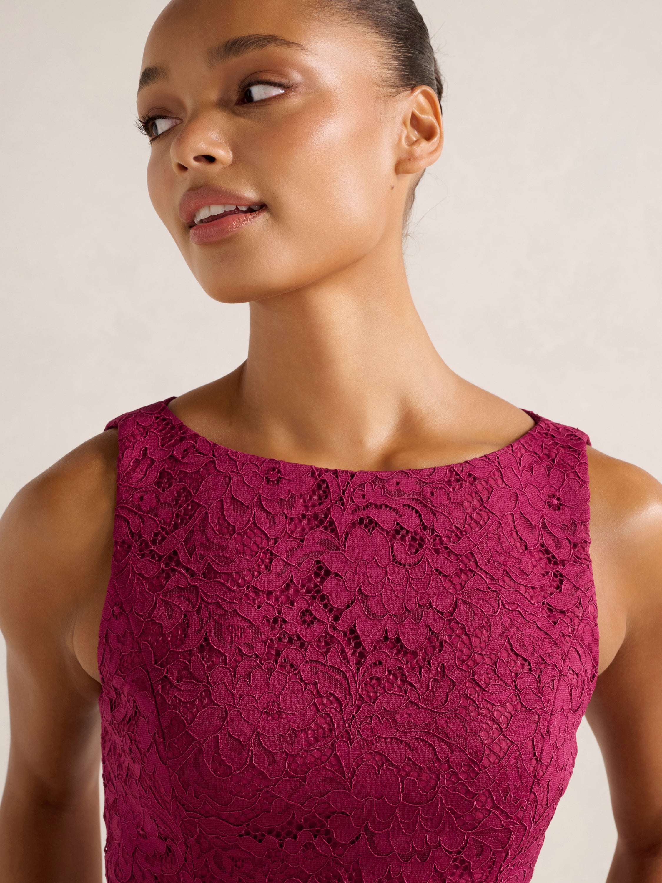 Loretta Lace Peplum Top