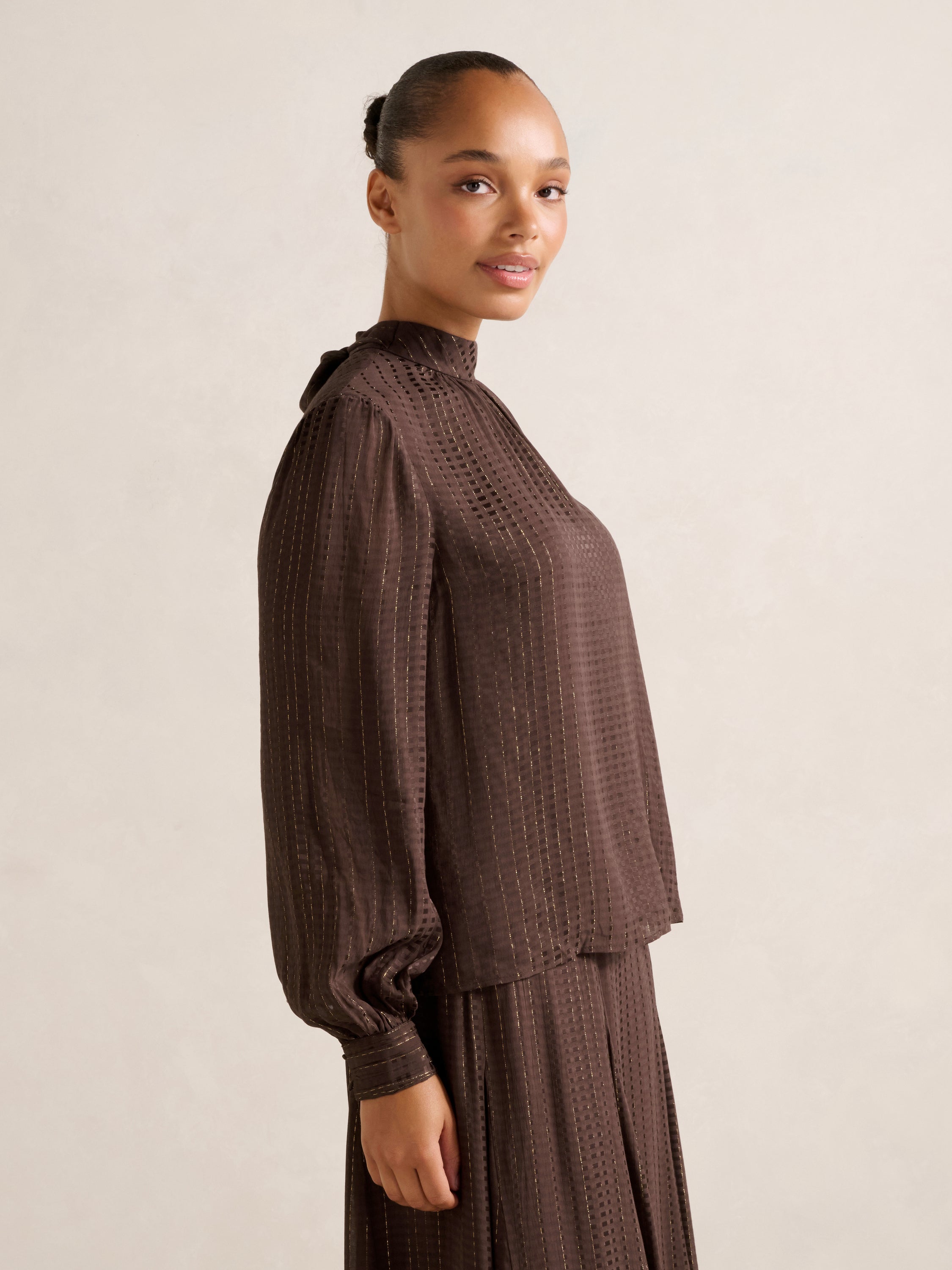 Preslee Neck Tie Blouse