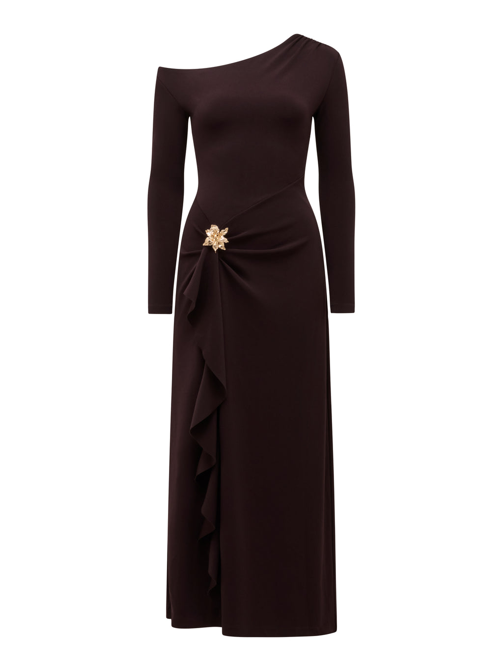 Maya Long Sleeve Ruffle Maxi Dress