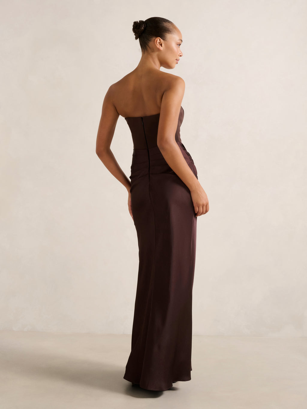 Isra Drape Strapless Maxi Dress