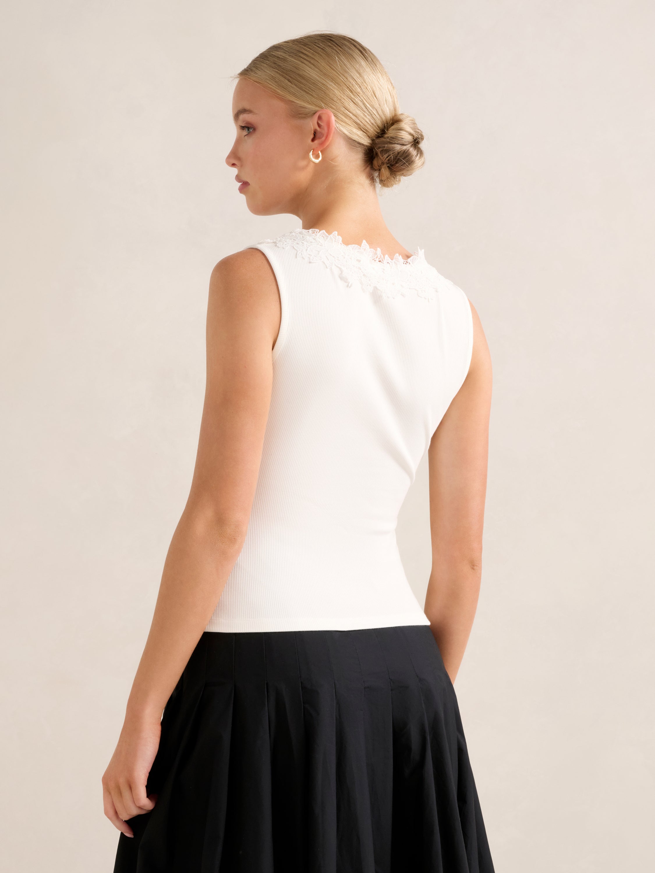 Sylvie Lace Trim Tank