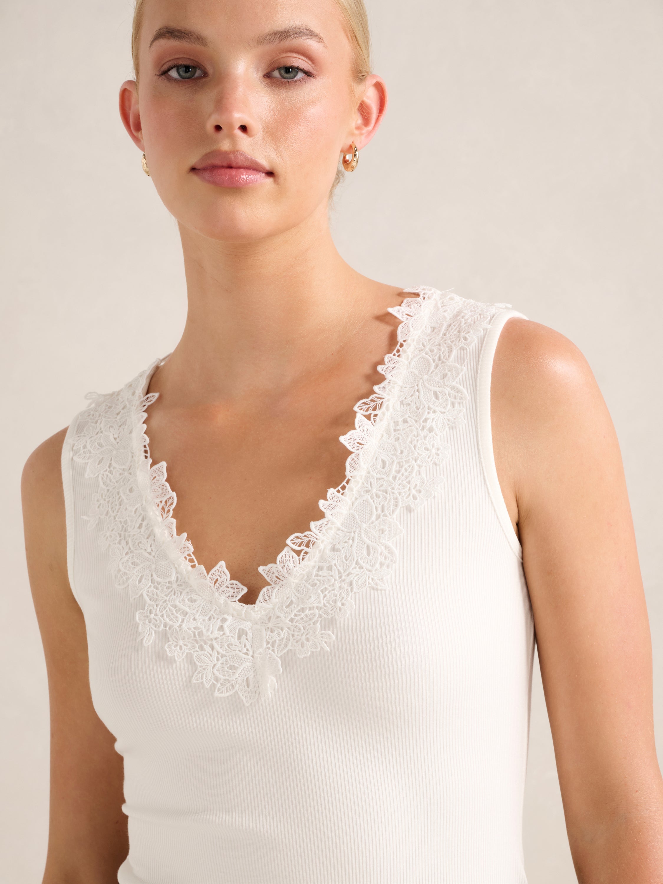 Sylvie Lace Trim Tank