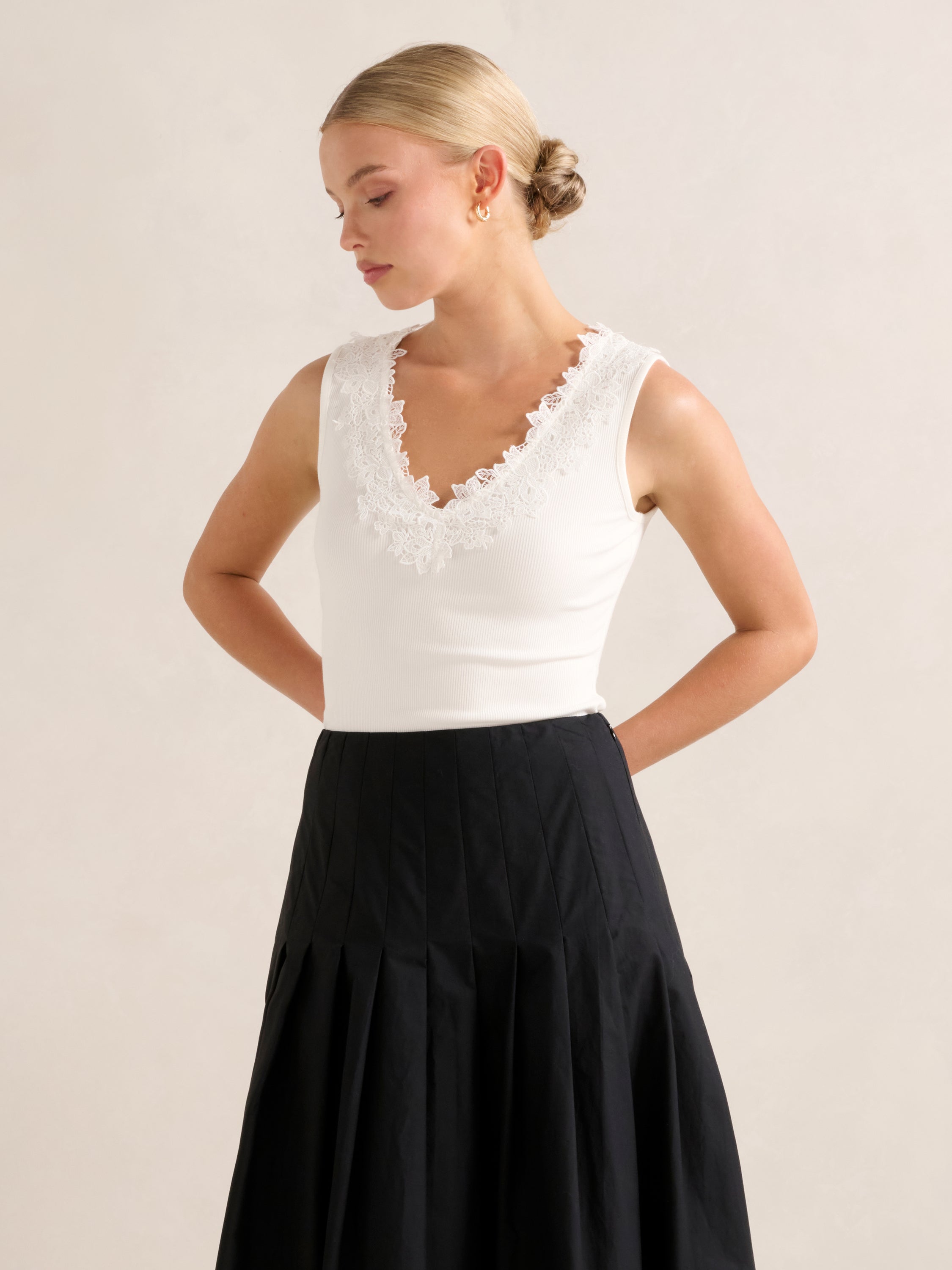 Sylvie Lace Trim Tank