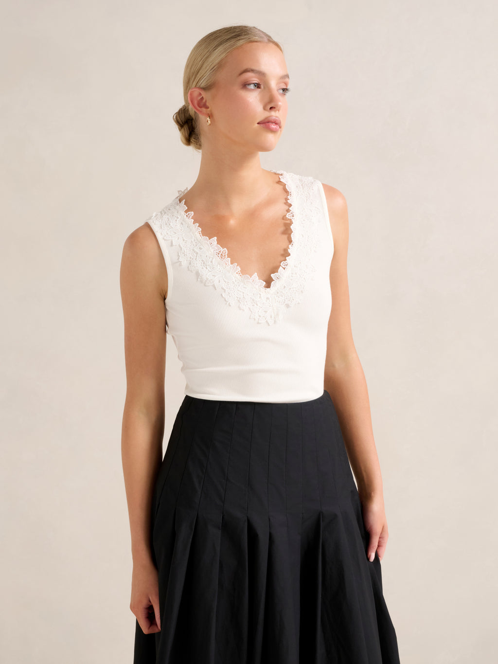 Sylvie Lace Trim Tank