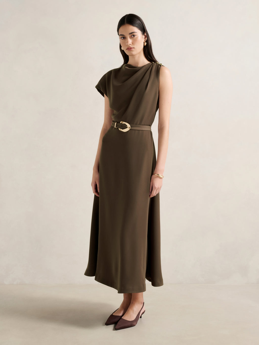 Kylee Draped Midi Dress