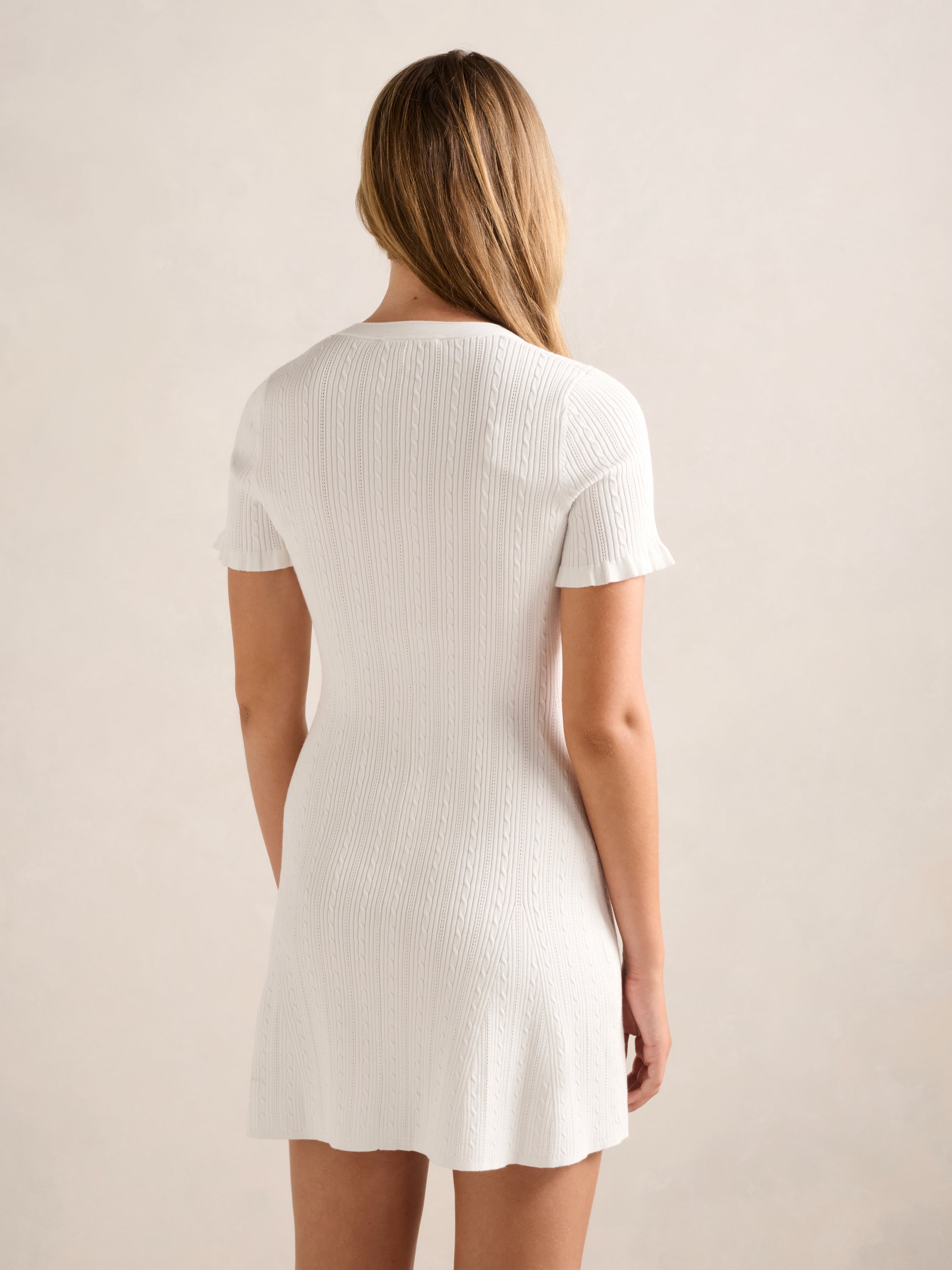 Violetta Stitch Interest Knit Mini Dress