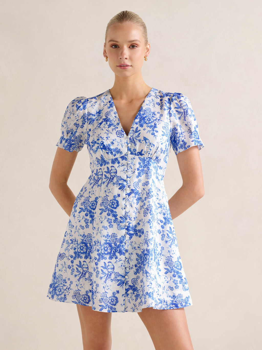 Saffron Linen Mini Dress