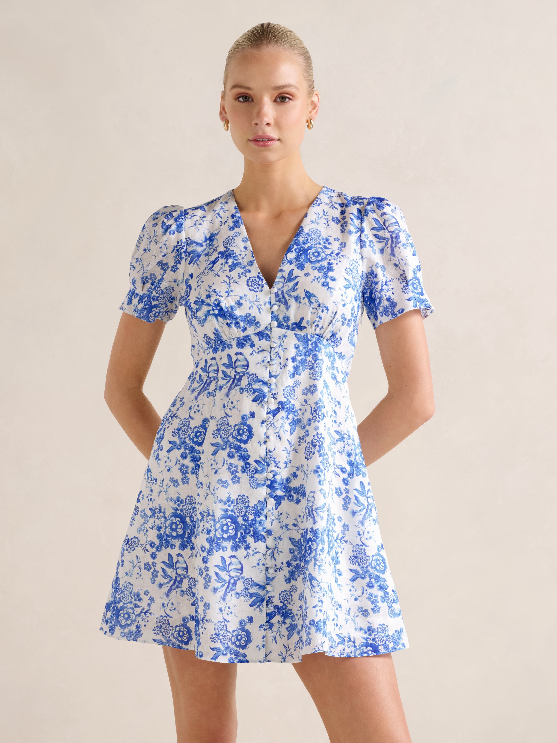 Saffron Linen Mini Dress