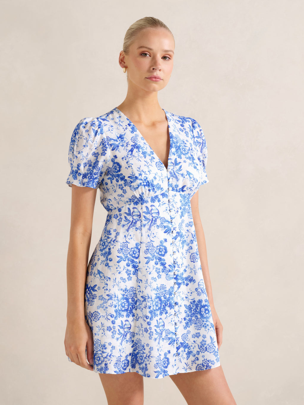 Saffron Linen Mini Dress