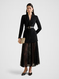 Fallon Blazer 2 in 1 Lace Maxi Dress