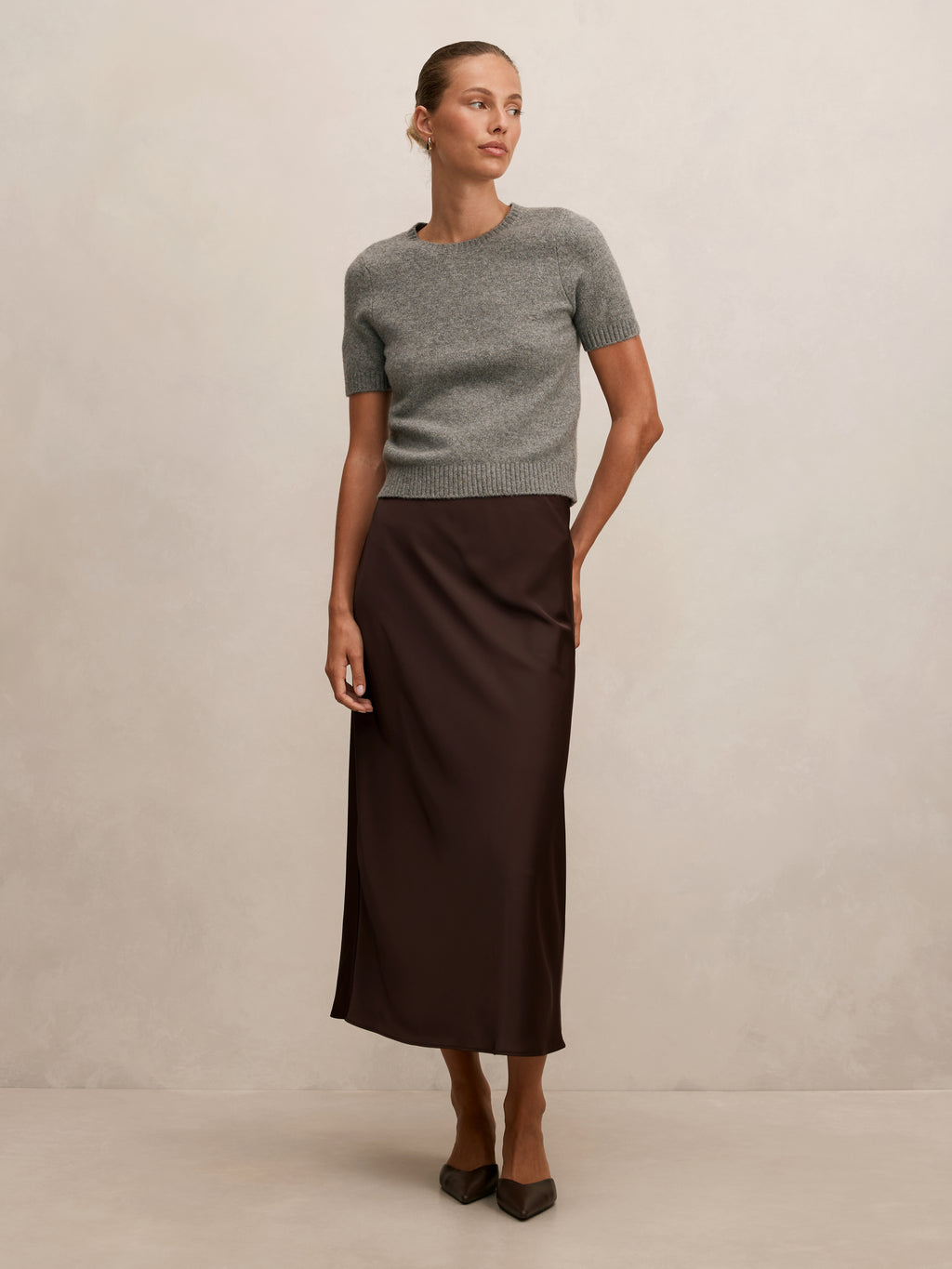 Sally Satin Slip Skirt