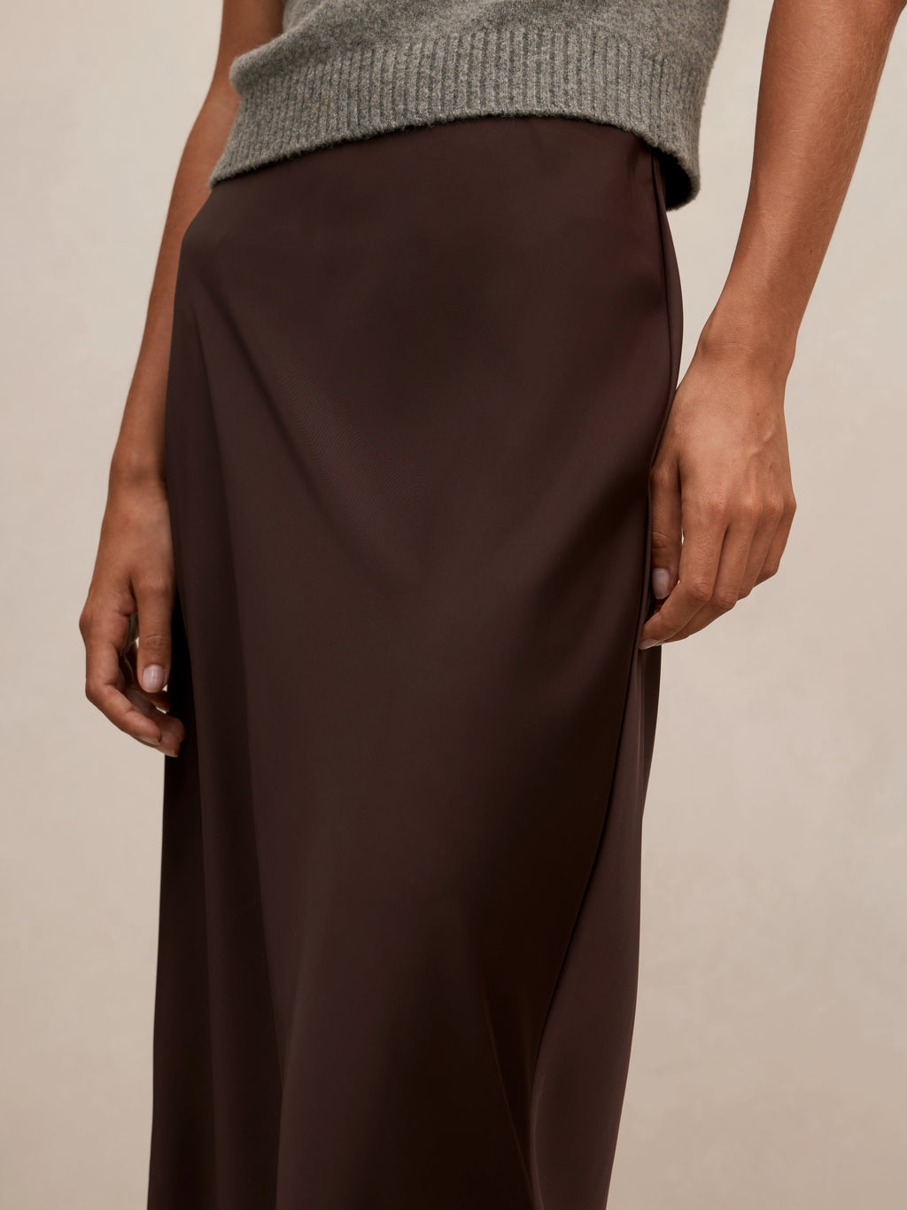 Sally Satin Slip Skirt