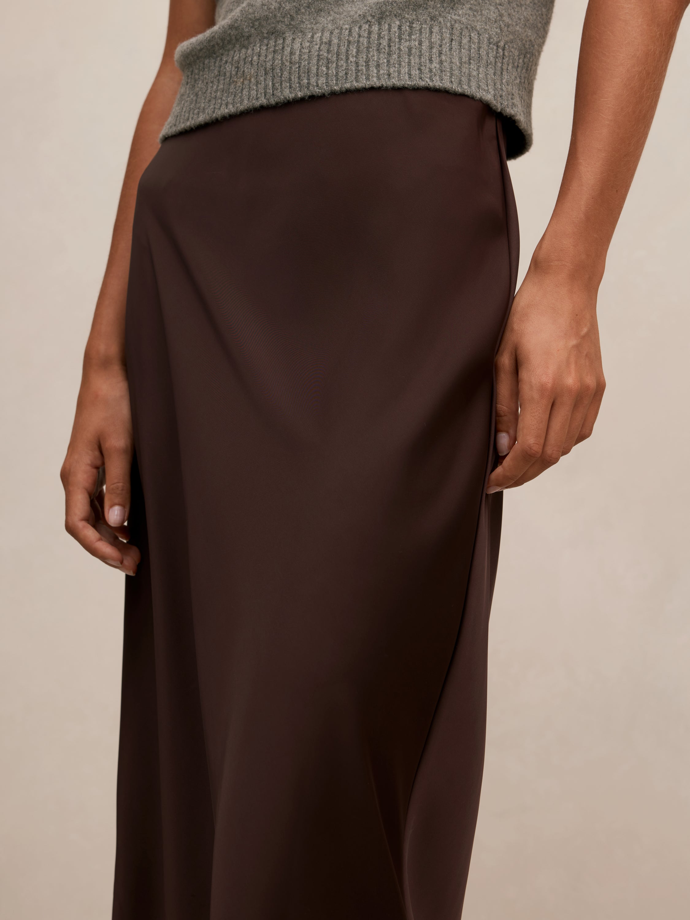 Sally Satin Slip Skirt