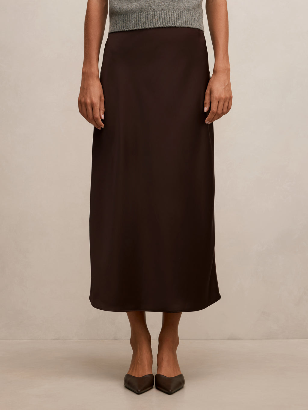 Sally Satin Slip Skirt