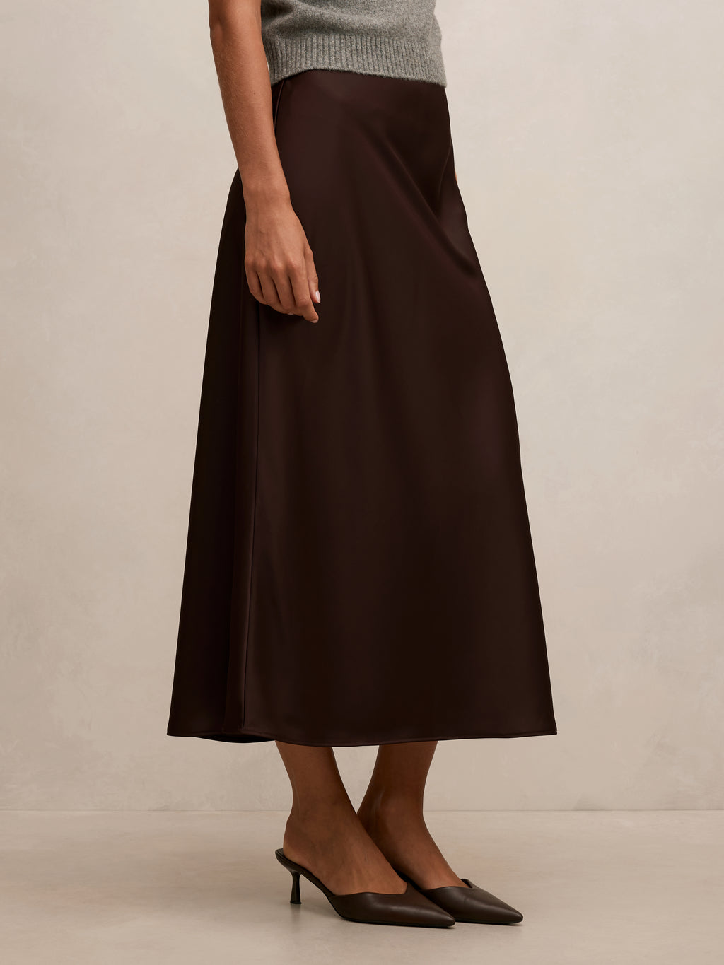 Sally Satin Slip Skirt