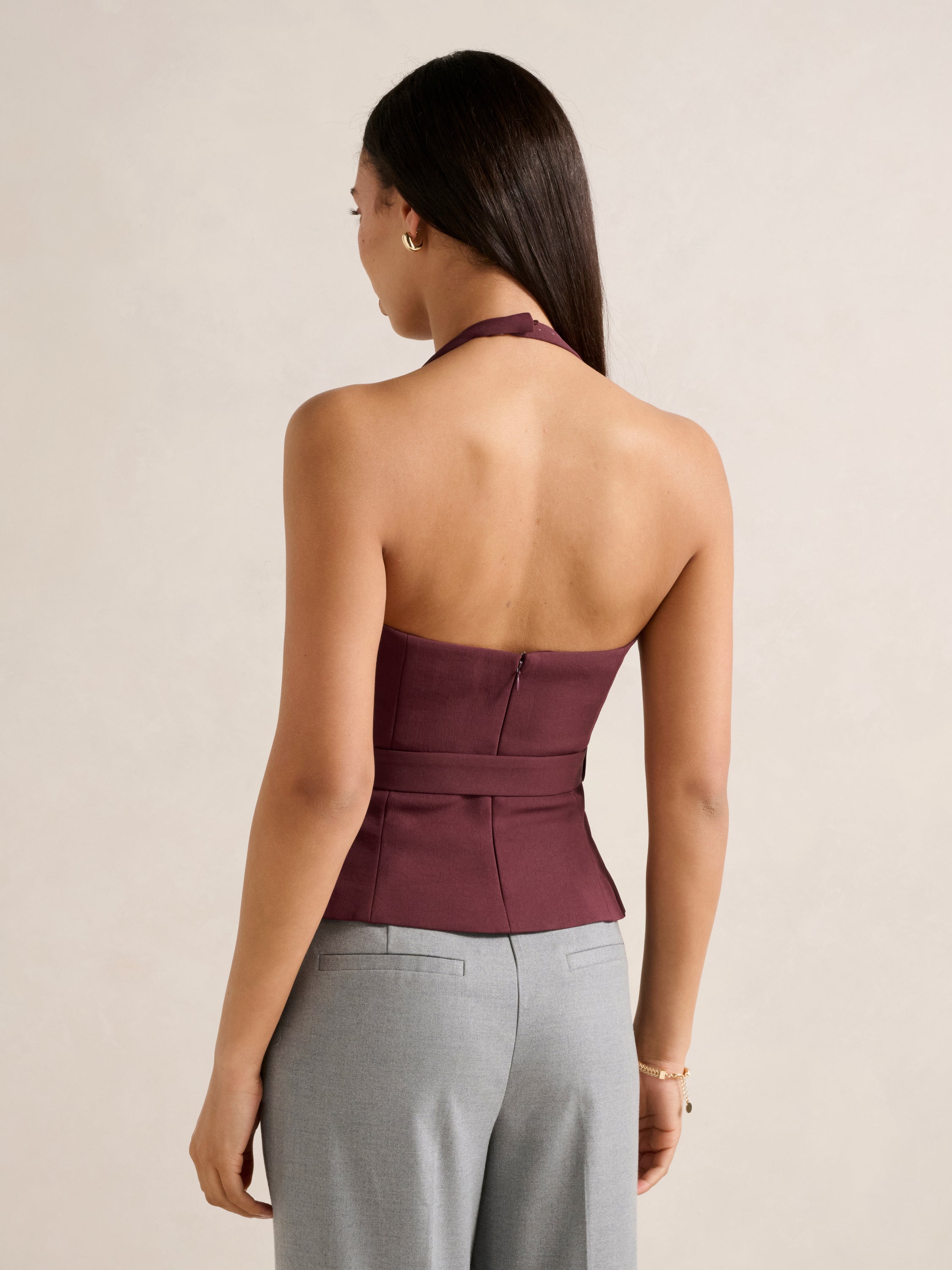 Ellisa Belted Hardware Top
