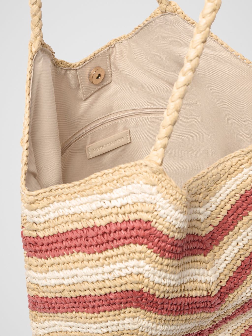 Keira Chevron Weave Tote Bag