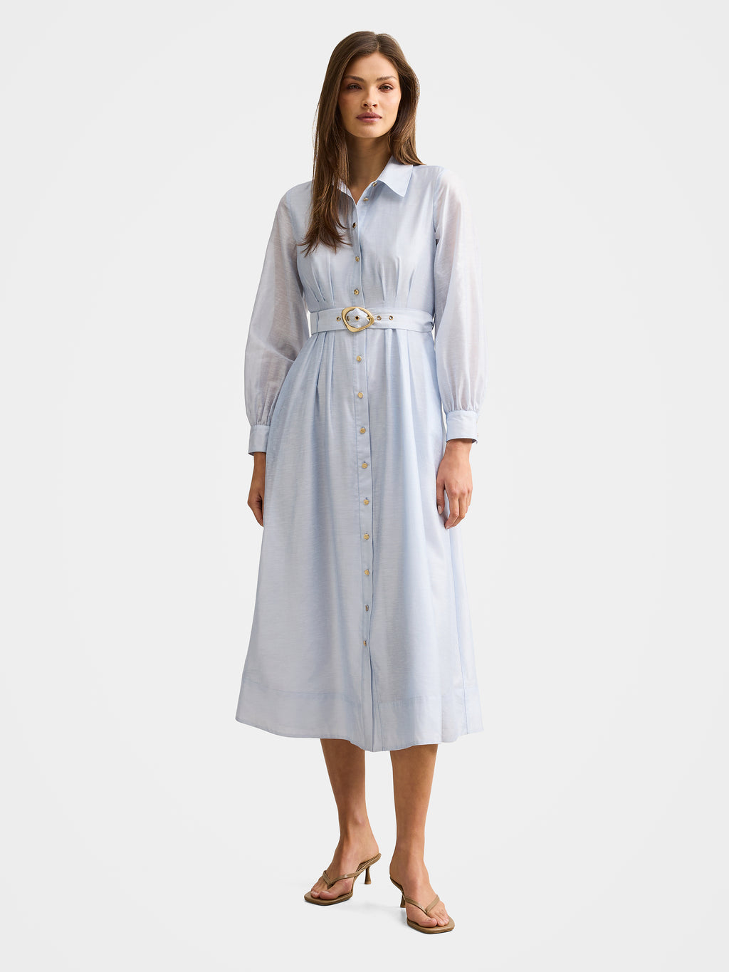 Evelyn Seam Detail Midi Dress