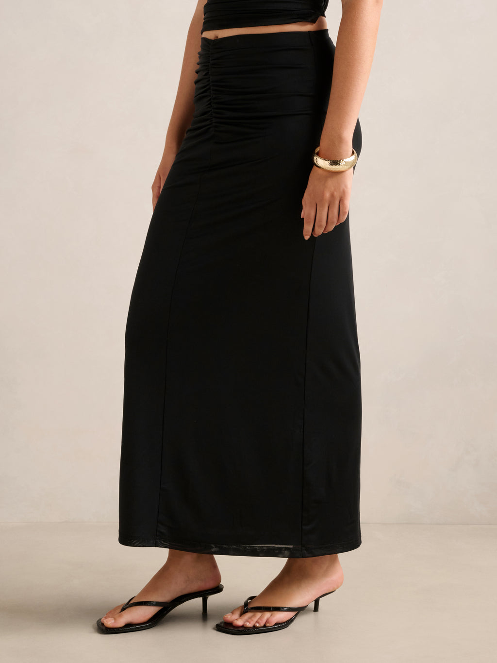 Savannah Ruched Mesh Skirt
