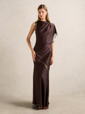Kody Satin Lace Asym Dress