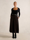 Celine Belted Midi Skirt