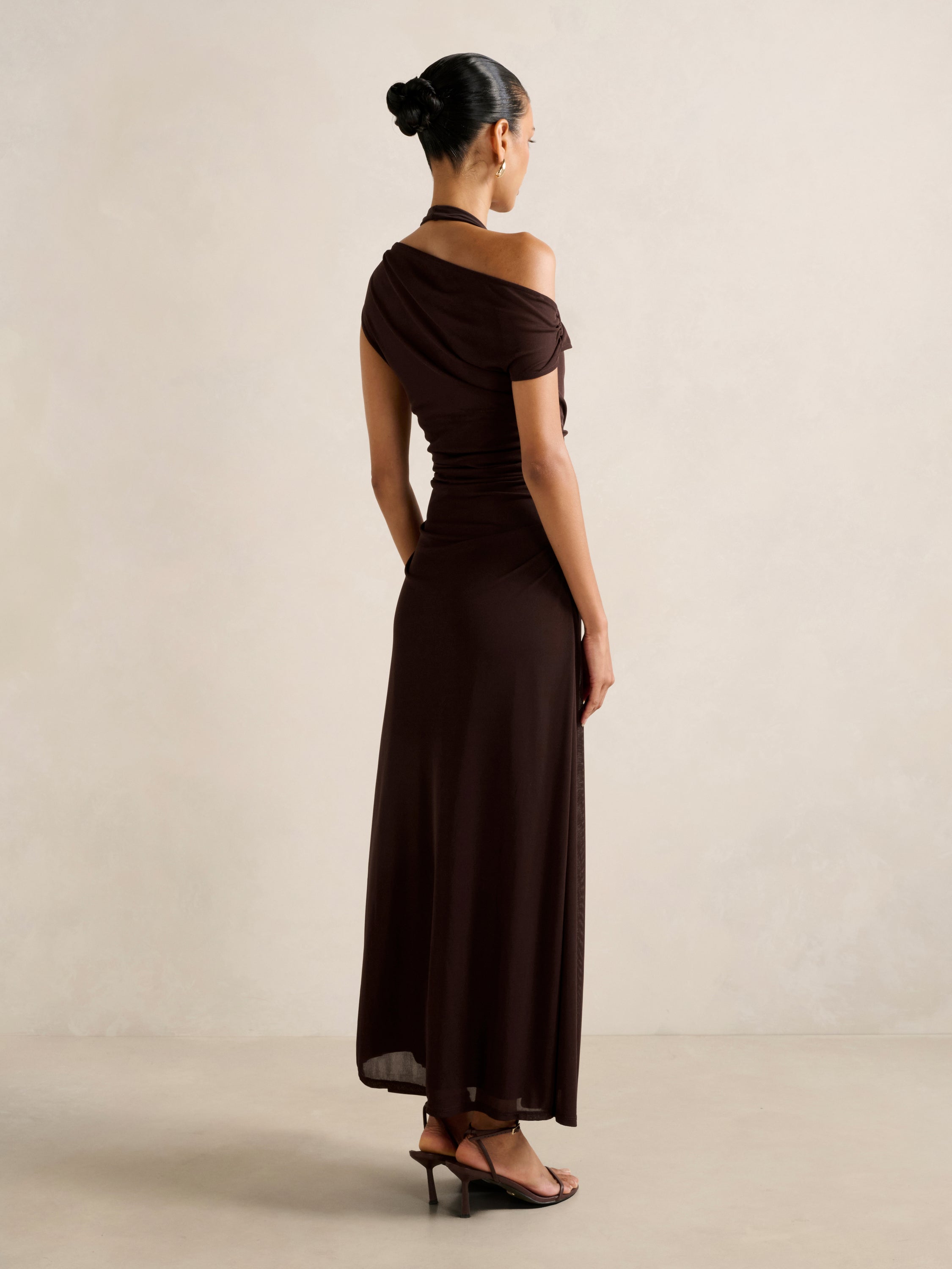 Brooklyn Petite Layered Jersey Maxi Dress