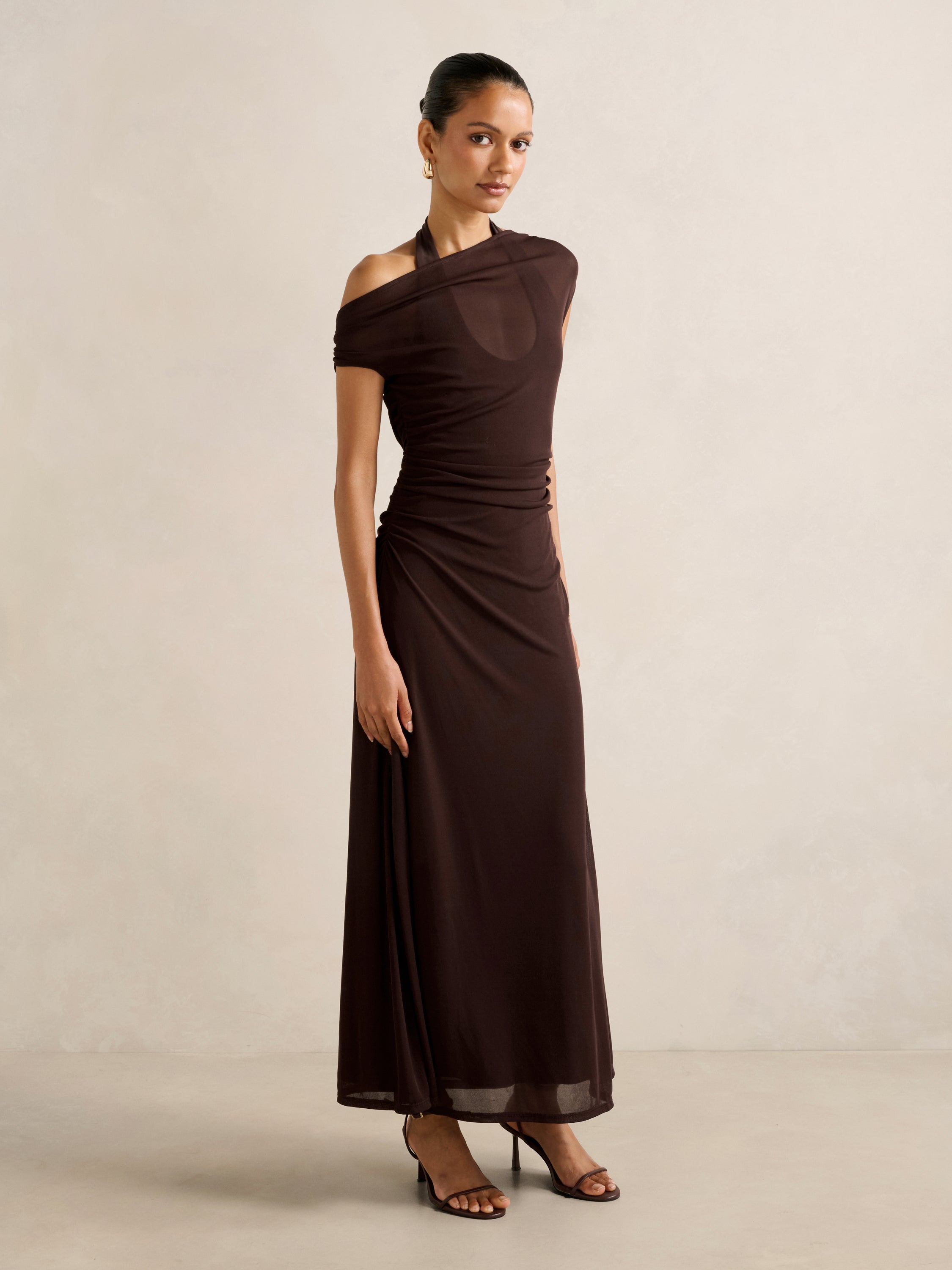 Brooklyn Petite Layered Jersey Maxi Dress