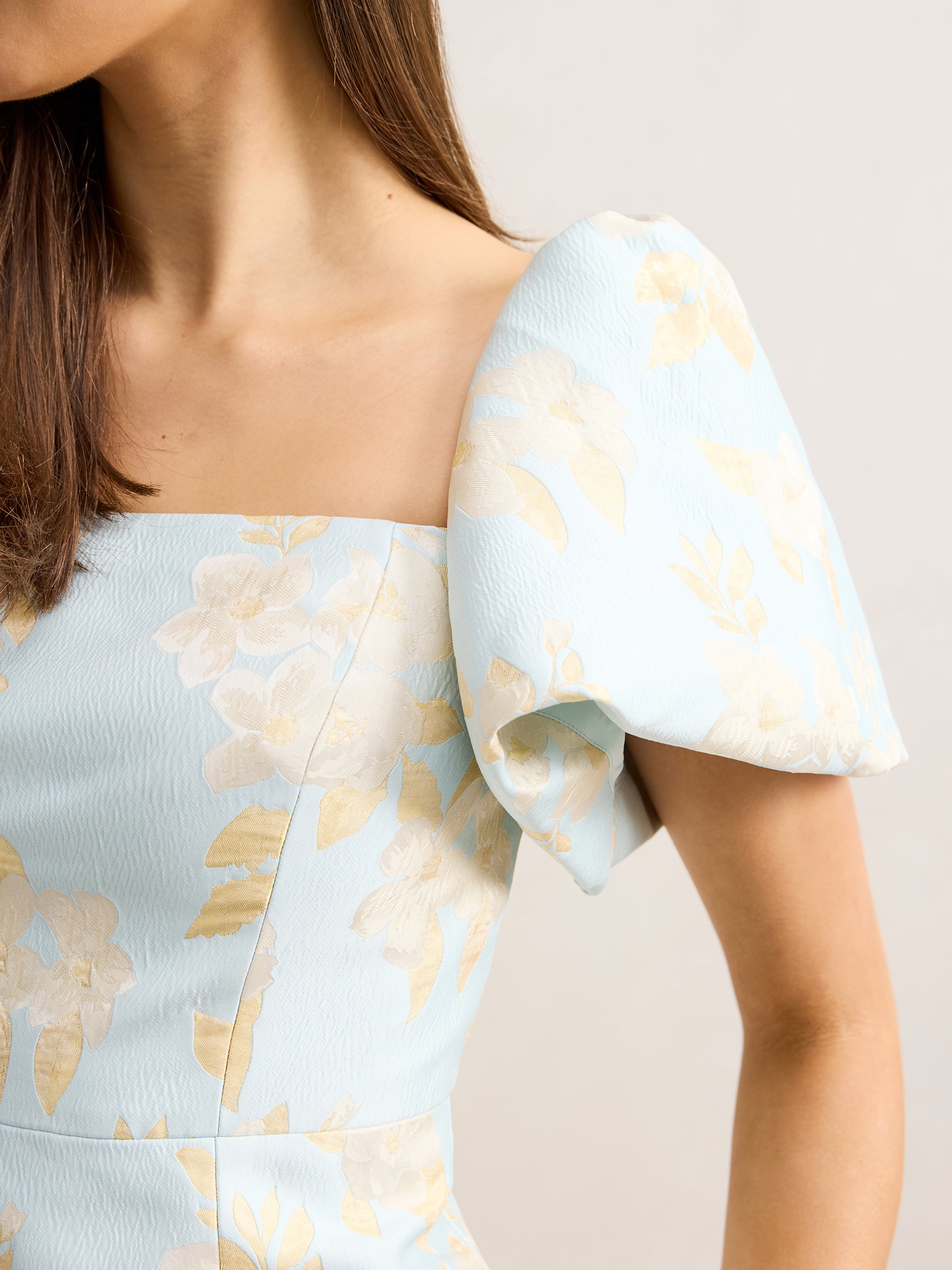 Buy Florence Floral Jacquard Mini Dress - Blue - Online | Forever New
