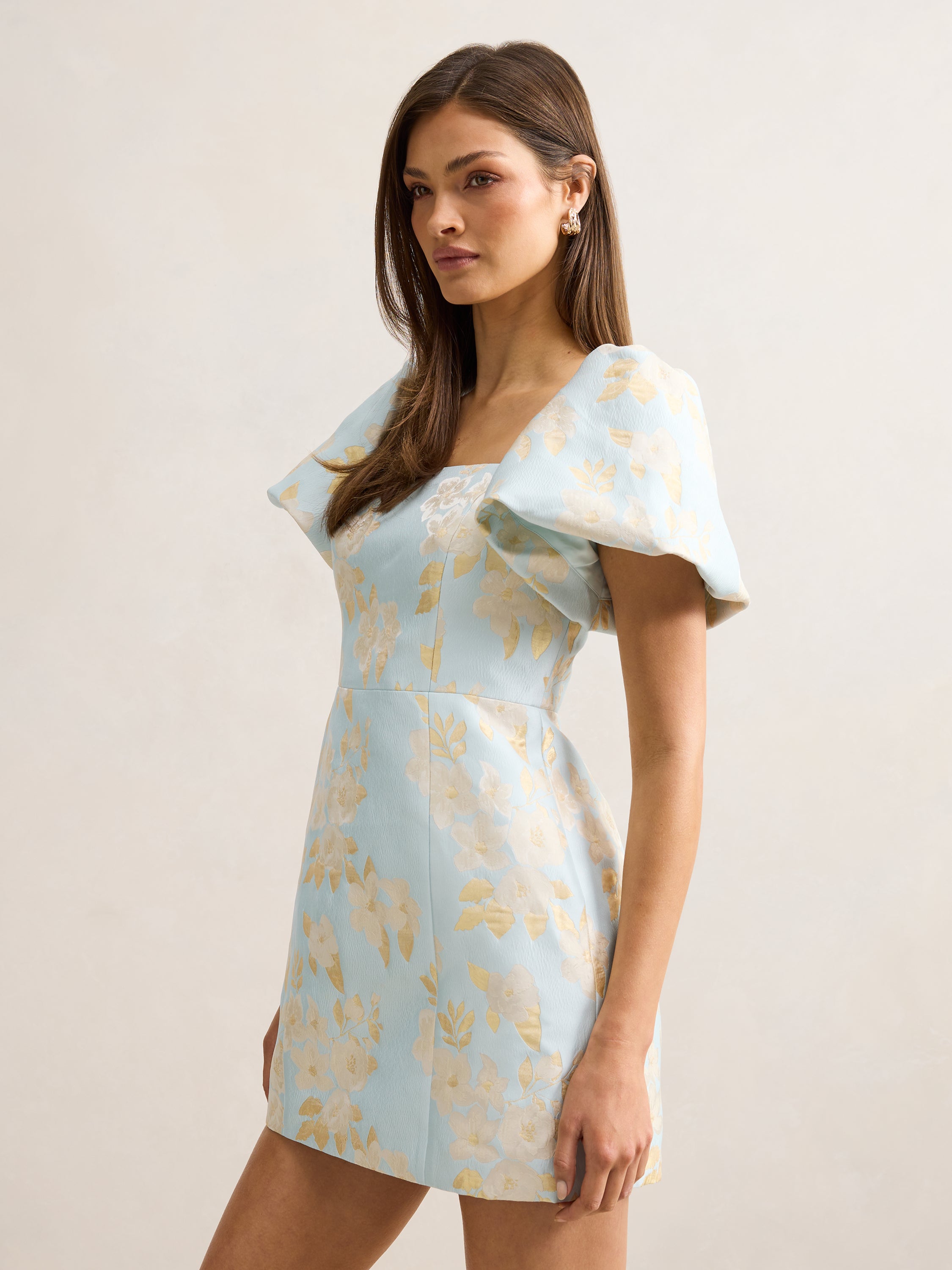 Florence Floral Jacquard Mini Dress