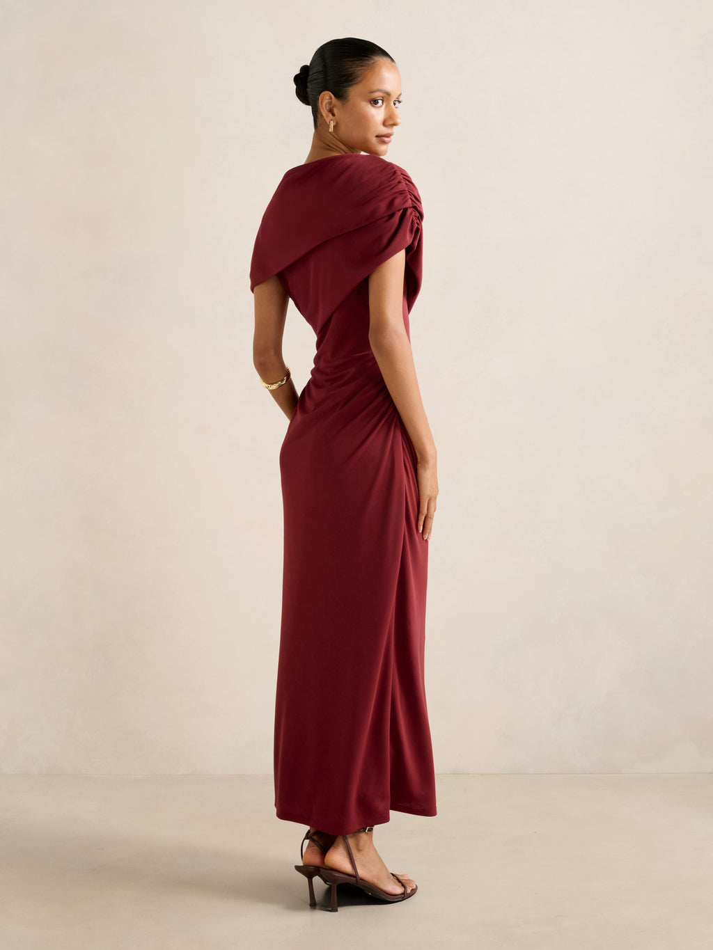 Kori Petite Draped Midi Dress