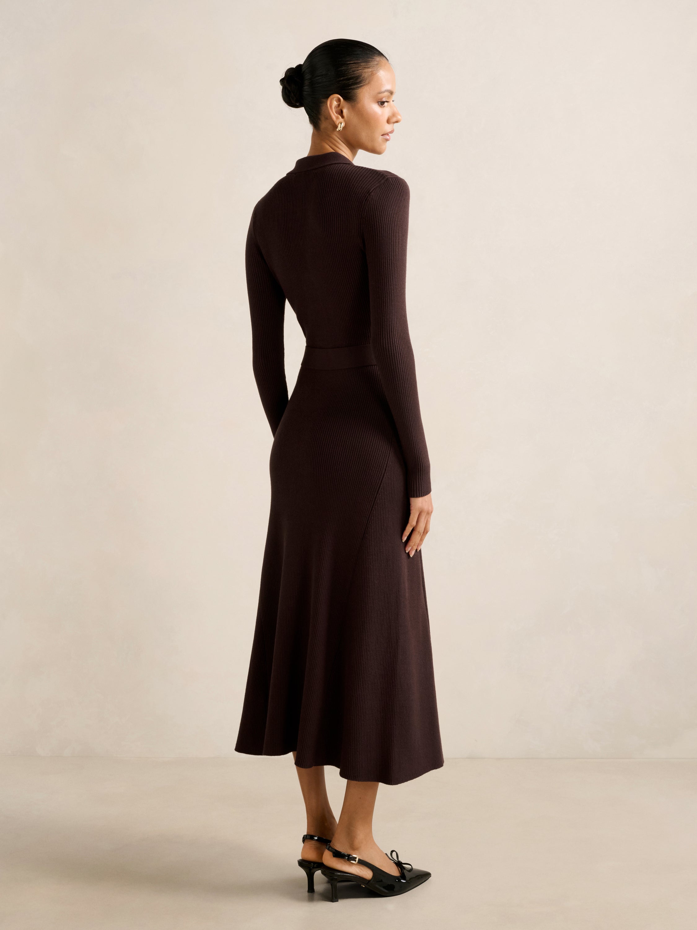 Kelani Petite Belted Midi Dress