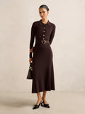 Kelani Petite Belted Midi Dress