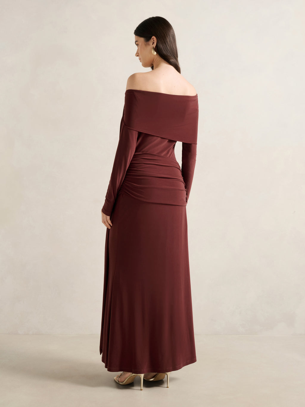Jocelyn Jersey Draped Maxi Dress