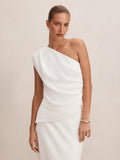 Adriana Asymmetrical Tuck Top