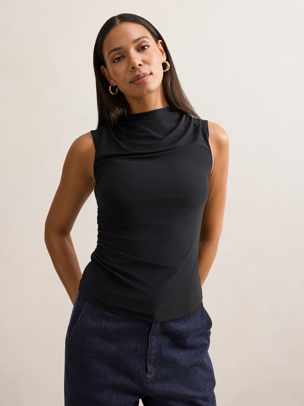 Danni Draped Sleeveless Top