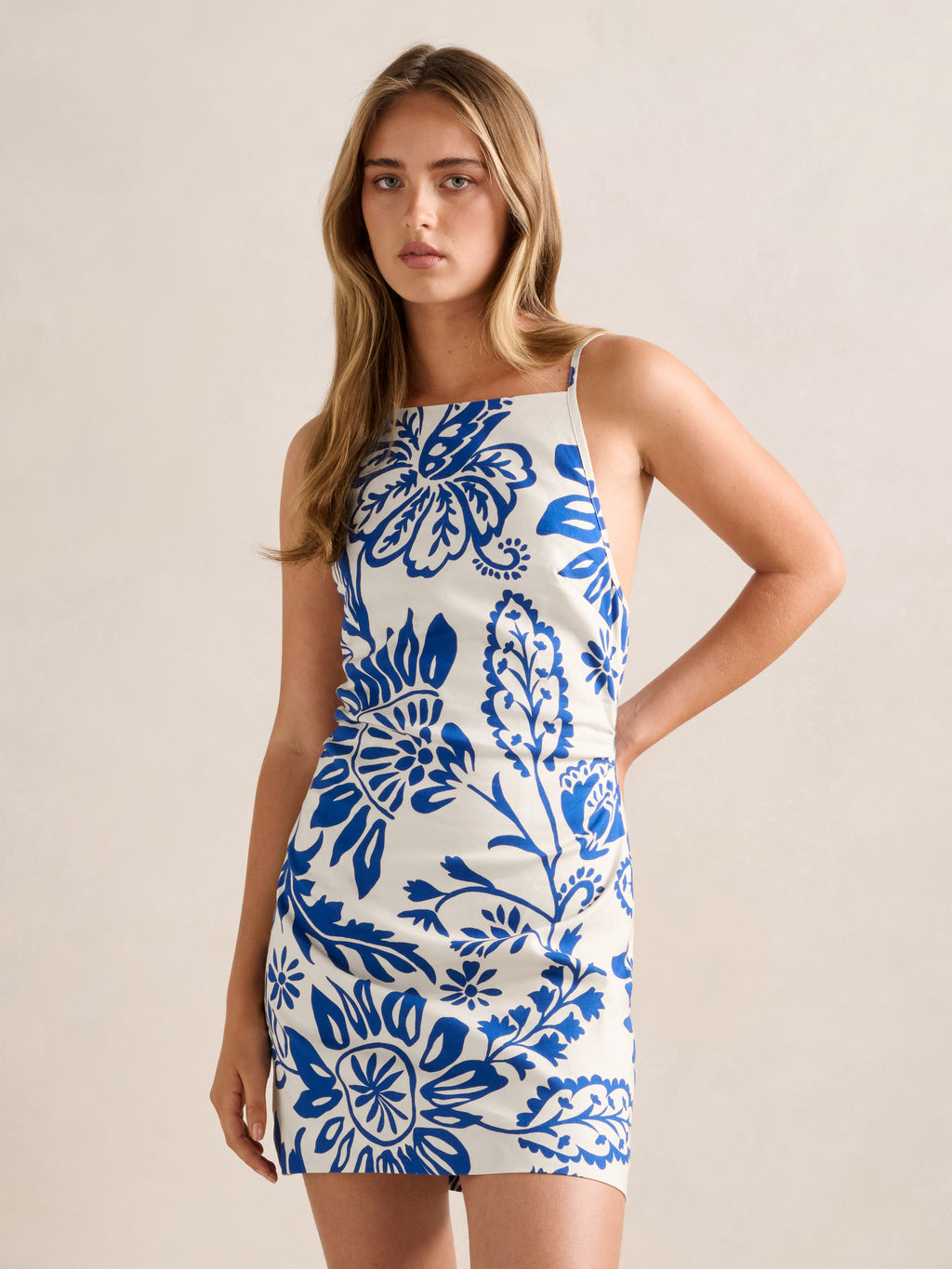 Letty Stretch Linen Mini Dress