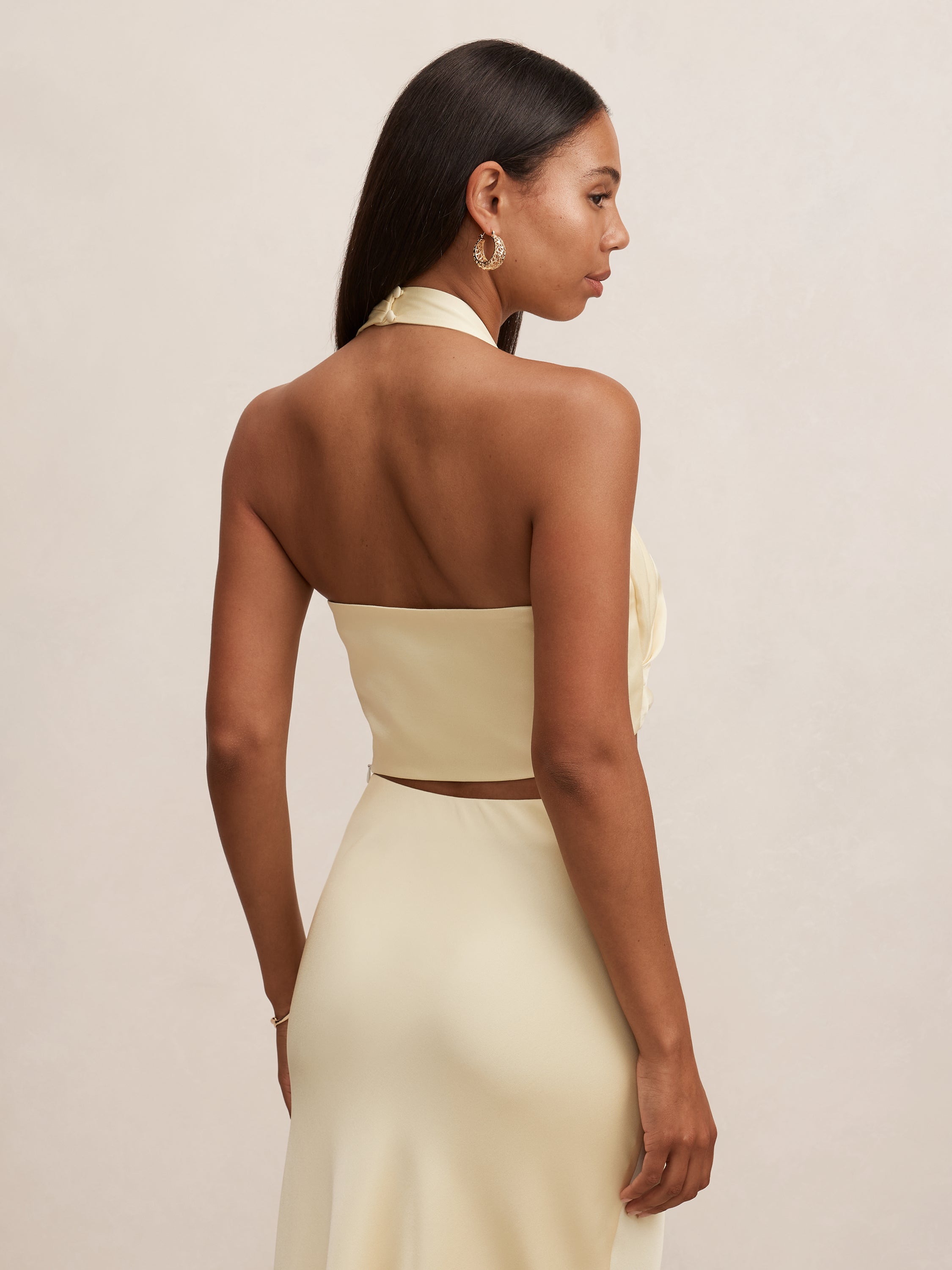 Buy Melody Twist Neck Top - Yellow - Online | Forever New