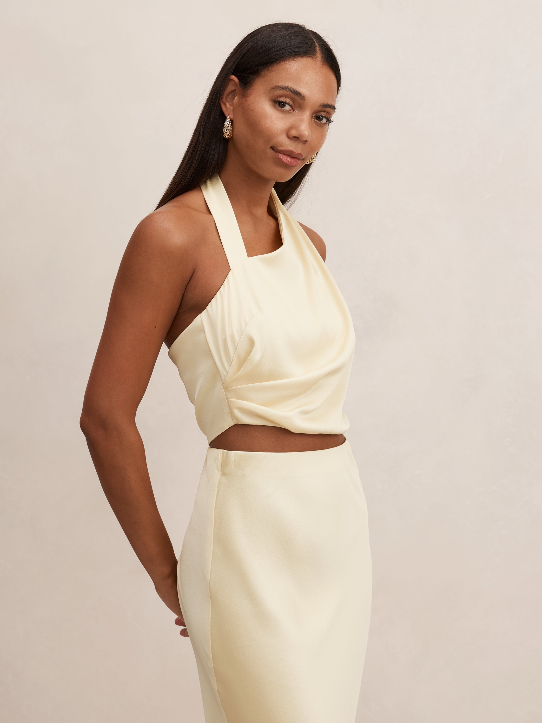 Buy Melody Twist Neck Top - Yellow - Online | Forever New