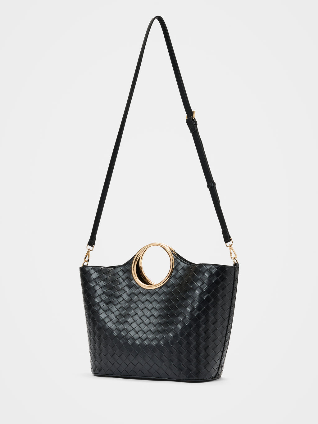 Valentina Metal Handle Weave Bag