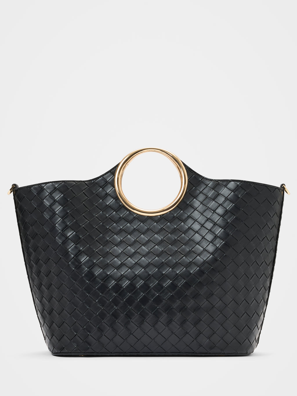 Valentina Metal Handle Weave Bag
