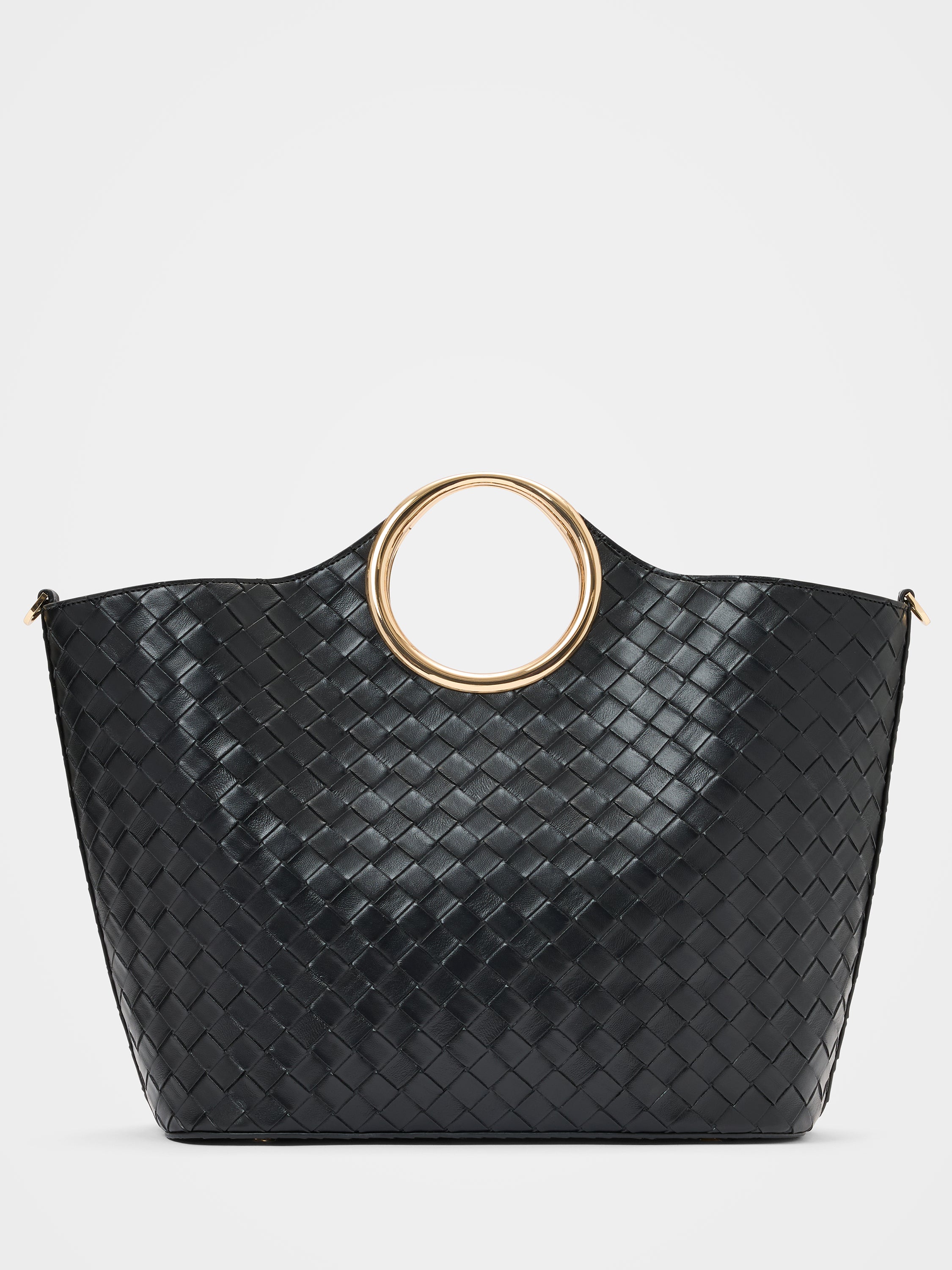 Valentina Metal Handle Weave Bag