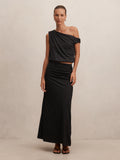 Mimi Flute Maxi Skirt