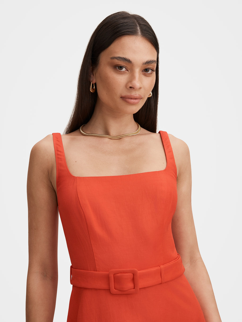 Hayden Square Neck Midi Dress