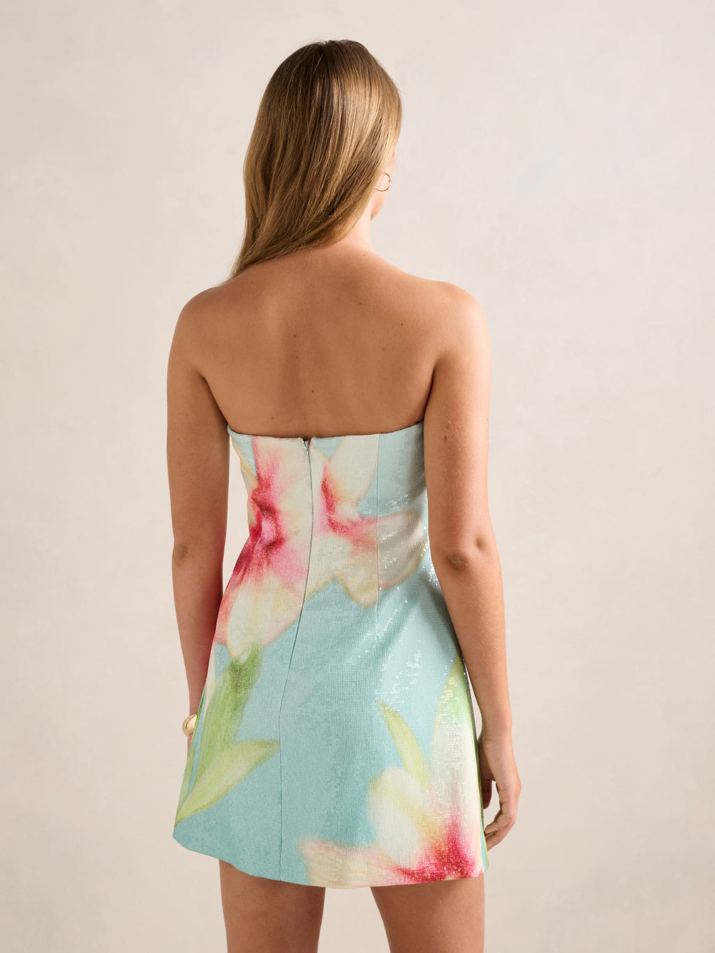 Ria Strapless Sequin Mini Dress