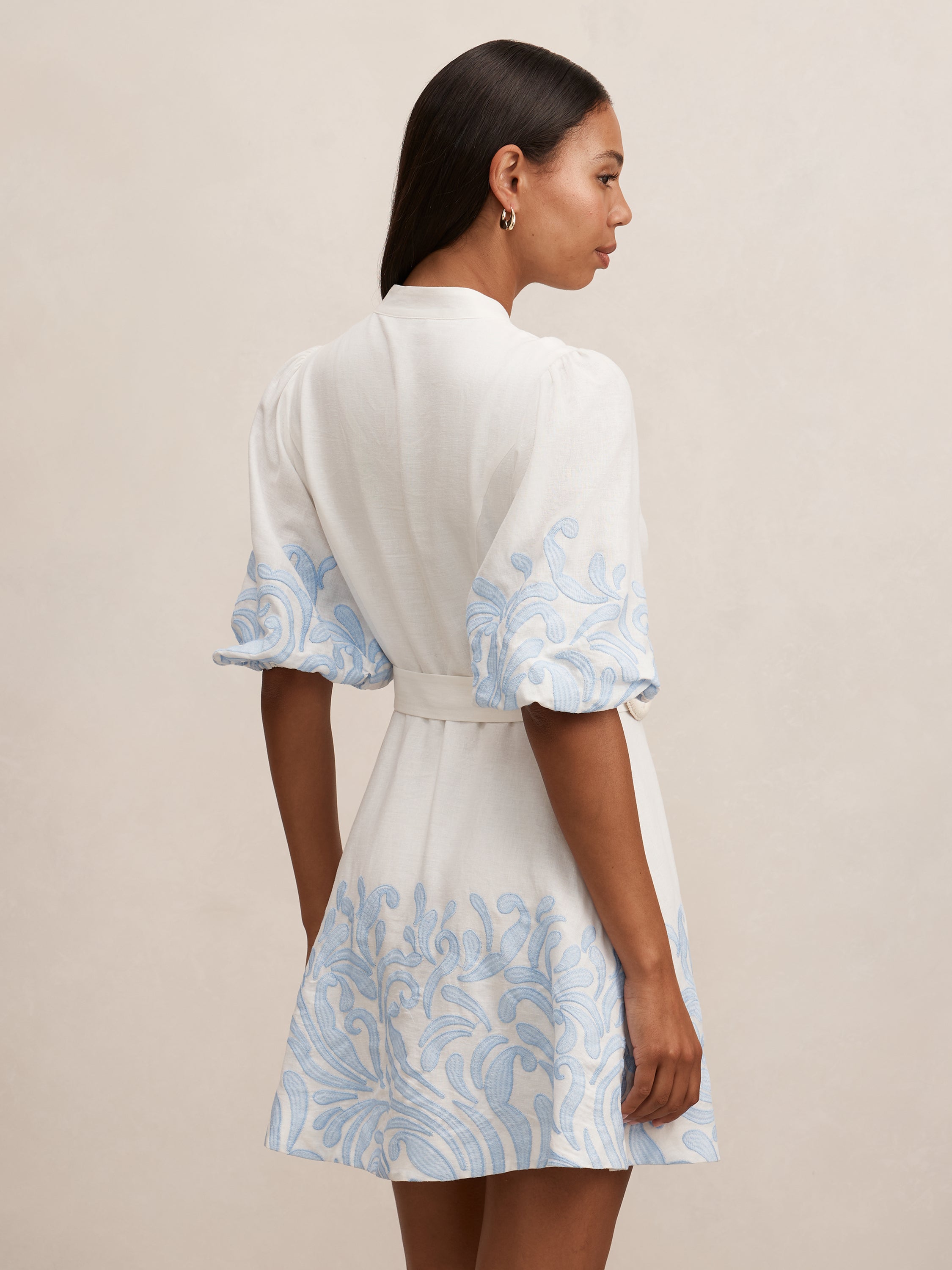 Eva Embroidered Mini Dress